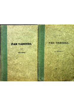 Pan Tadeusz Tom I i II