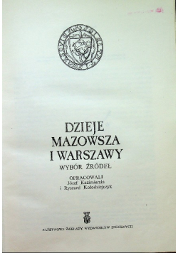 Dzieje Mazowsza i Warszawy