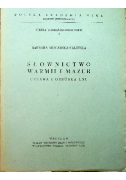 Słownictwo Warmii i Mazur Uprawa i Obróbka Lnu