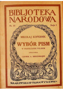 Kopernik wybór pism 1920 r.