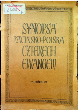 Synopsa łacińsko  polska czterech ewangelii