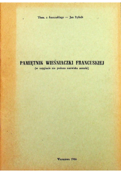 Pamiętnik wieśniaczki francuskiej