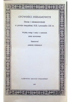 Opowieści niesamowite Groza i niesamowitość w prozie rosyjskiej XIX i początku XX w