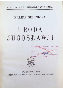 Uroda Jugosławji 1936 r