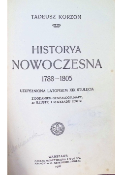 Historya nowoczesna 1788 - 1805 1906 r.