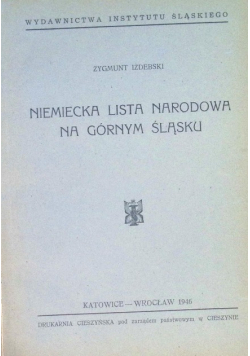 Niemiecka lista narodowa na górnym śląsku 1946 r.