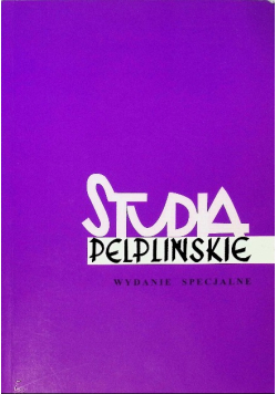 Studia Pelplińskie Tom XXXIII