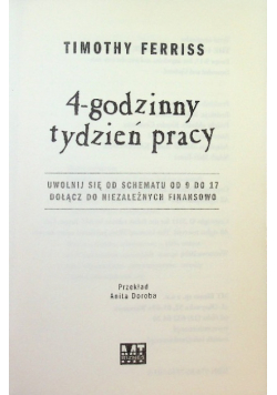 4 godzinny tydzień pracy