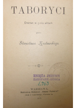 Taboryci, 1898r.