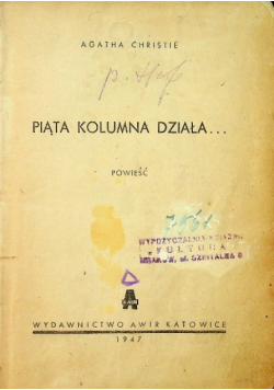 Piąta kolumna działa 1947 r.