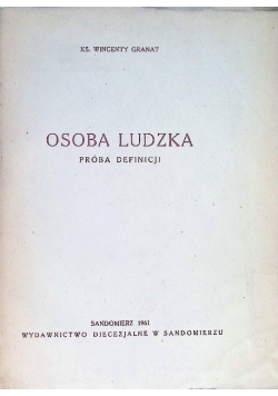 Osoba ludzka próba definicji