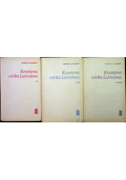 Krystyna Córka Lavransa Tom I do III