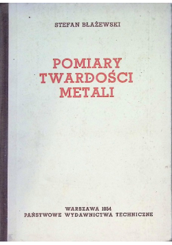 Pomiary twardości metali