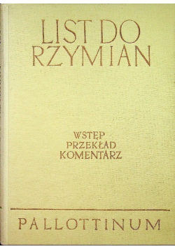 List do Rzymian Wstęp, przekład, komentarz
