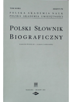 Polski słownik biograficzny Zeszyt 176