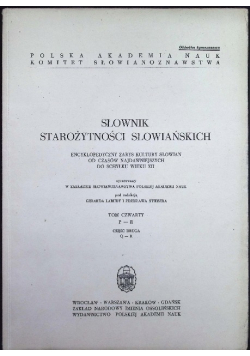 Słownik starożytności słowiańskich Tom 4 Część 2