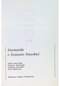 Pamiętniki o Komunie Paryskiej