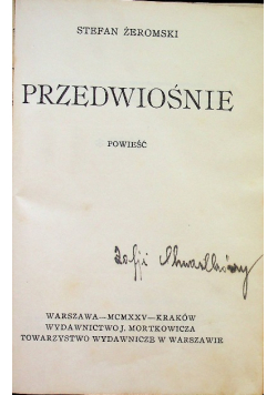 Przedwiośnie 1925 r.