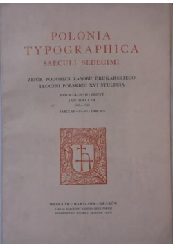 Polonia typographica saeculi sedecimi