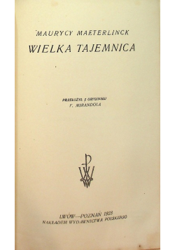 Wielka tajemnica 1923 r.