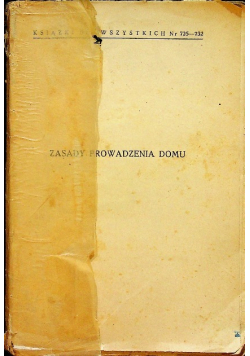 Zasady prowadzenia domu 1929 r.