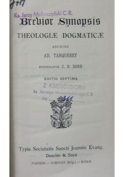 Brevior synopsis, 1923 r.