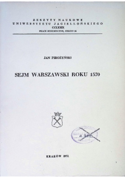 Sejm warszawski roku 1570 Zeszyt 36