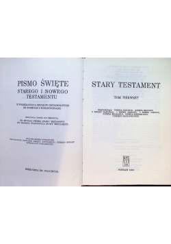 Pismo Święte Starego i Nowego Testamentu Tom 1