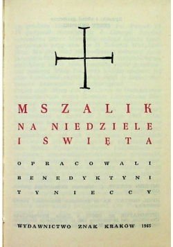 Mszalik na niedziele i święta