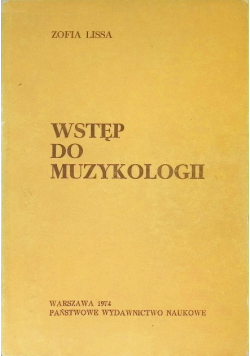 Wstęp do muzykologii