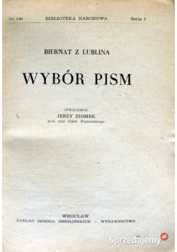Biernat z Lublina Wybór pism