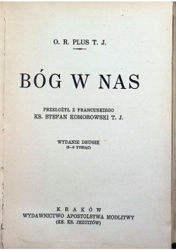 Bóg w Nas 1930 r.