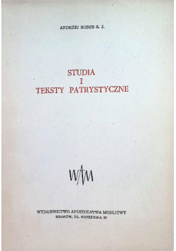 Studia i teksty patrystyczne