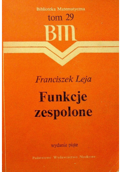 Funkcje zespolone, tom 29