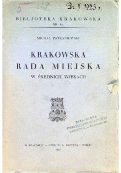 Krakowska rada miejska 1934 r.
