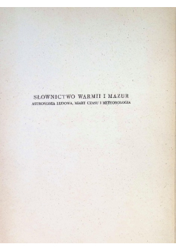 Słownictwo Warmii i Mazur Wierzenia i obrzędy