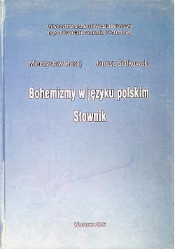Bohemizmy w języku polskim Słownik