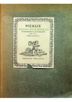 Wiersze Adama Mickiewicza