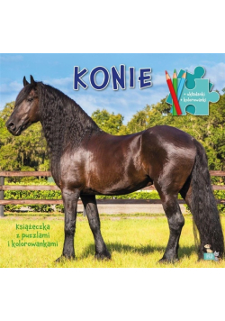 Książeczka z puzzlami i kolorowankami Konie