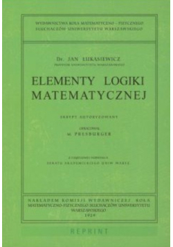 Elementy logiki matematycznej