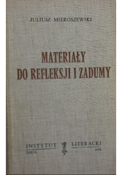 Materiały do refleksji i zadumy