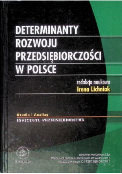 Determinanty rozwoju przedsiębiorczości w Polsce