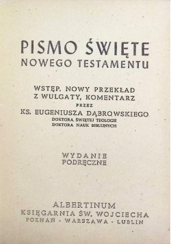 Pismo Święte Nowego Testamentu 1946 r.