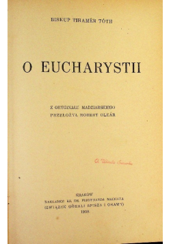 O Eucharystii 1939 r.
