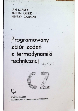 Programowany zbiór zadań z termodynamiki technicznej