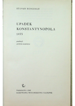 Upadek Konstantynopola 1453