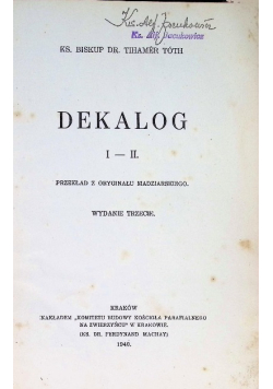 Dekalog I - II 1940 r