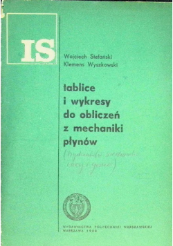 Tablice i wykresy do obliczeń z mechaniki płynów