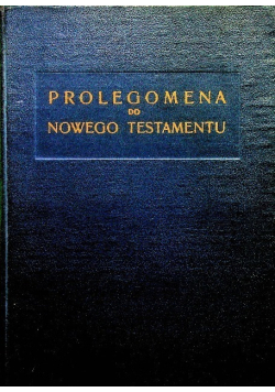 Prolegomena do Nowego Testamentu