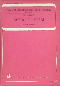 Św. Ambroży Wybór pism Część 2